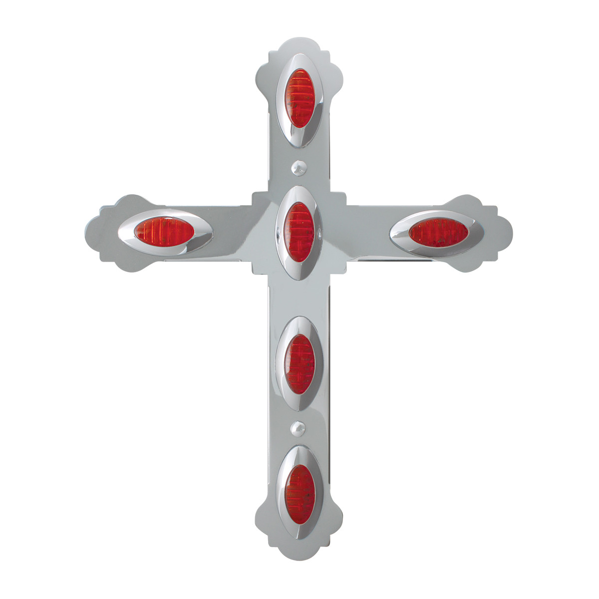 Extra Large Cross With Small Y2K Light Cut Out - Red-Grand General-94021