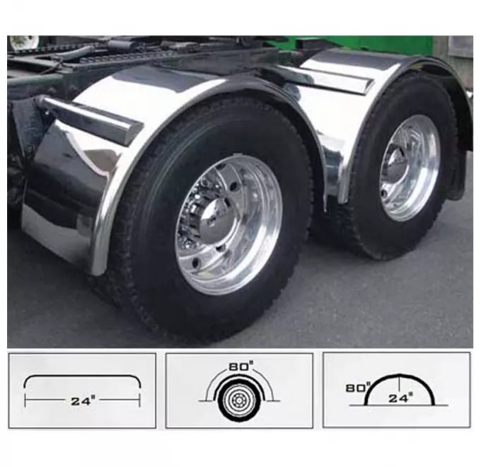 Fenders - Single - 80" Smooth - 14 Ga.-Trux-TFEN-S12