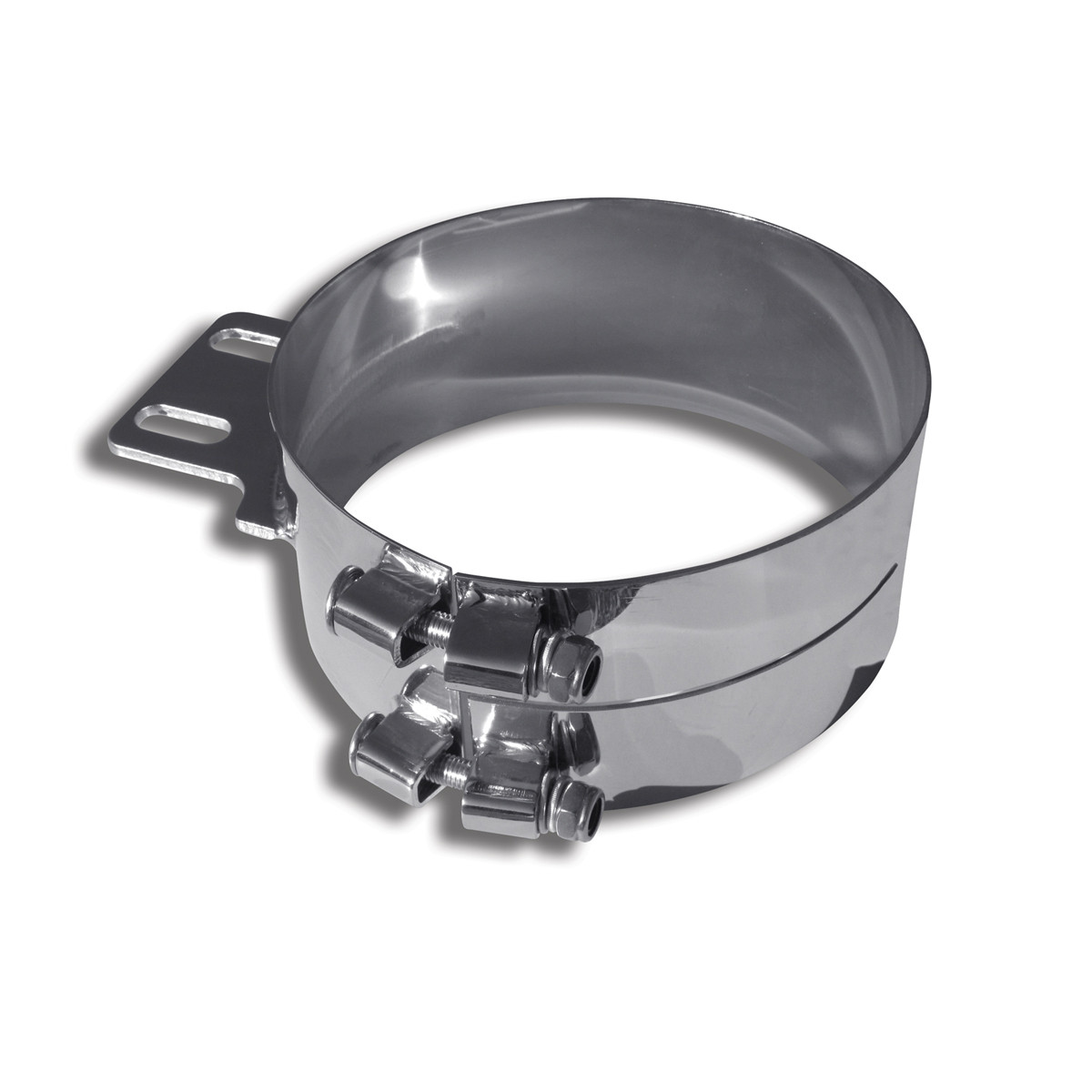 Exhaust - Clamp - 8" Chrome Plated Stainless Steel - Angled Mounting Plate-Trux-TCLA-83