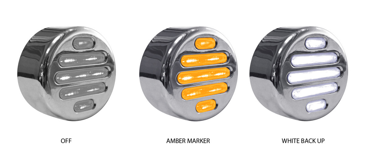 2" Amber Marker to White Auxiliary LED Light (9 Diodes)-Trux-TLED-FX84