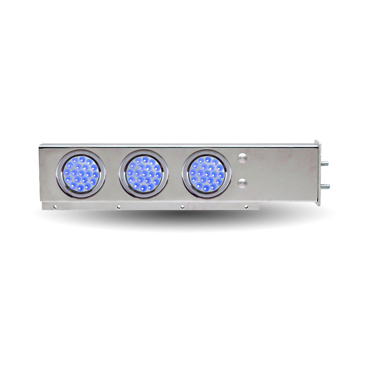 Mud Flap Hanger with Flat Top & 6 x 4" Dual Revolution (Red/Blue) LEDs & Bezels-Trux-TU-9210L4