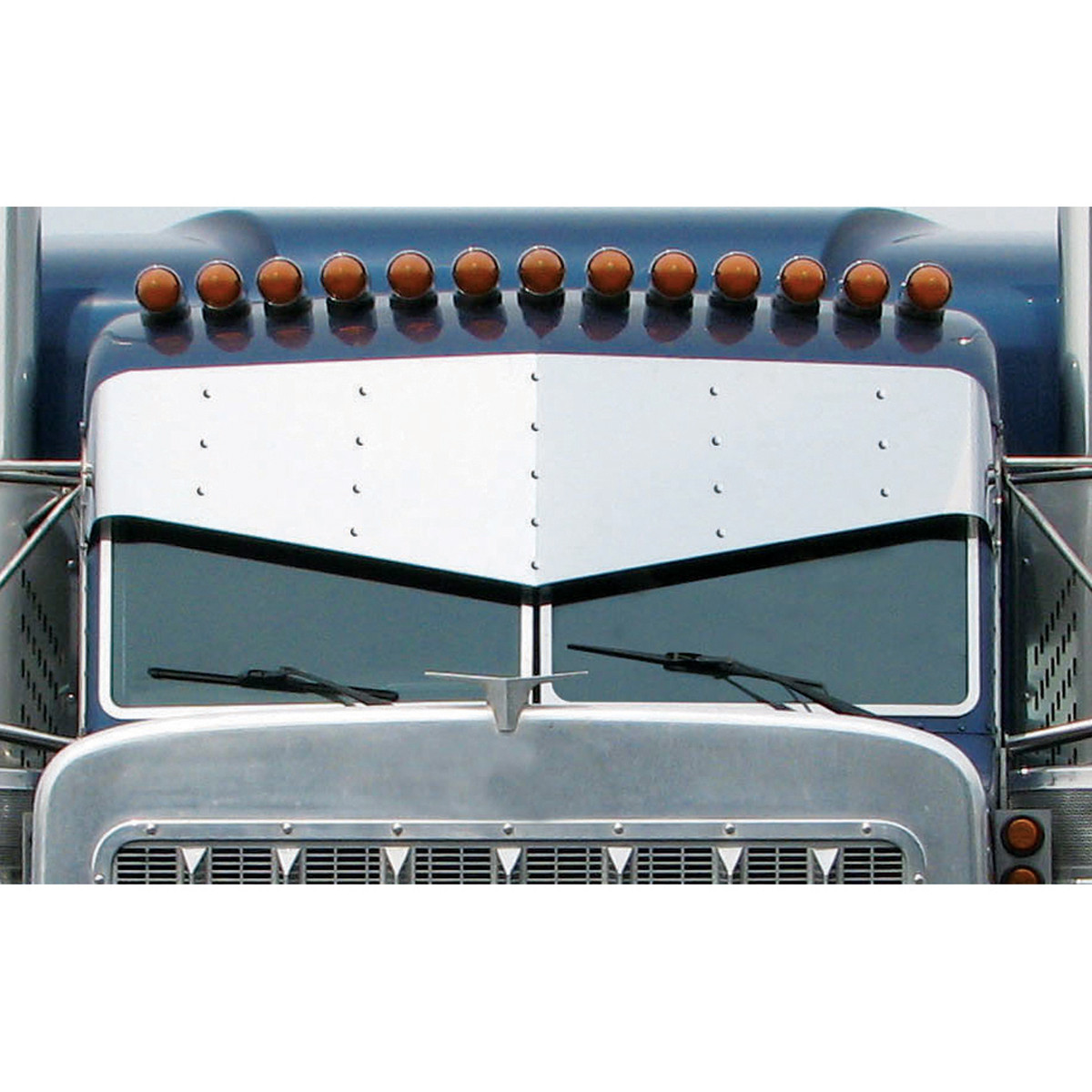 16" Slammed Stainless Steel Peterbilt 379 Sunvisors-Trux-TSUN-P3