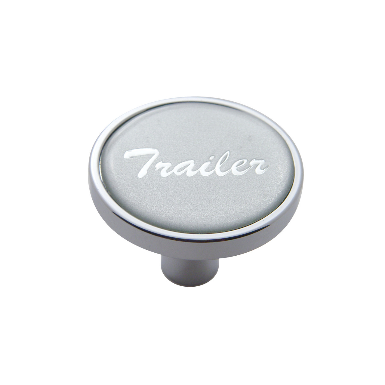 "Trailer" Short Air Valve Knob - Silver Glossy Sticker-United Pacific-23301