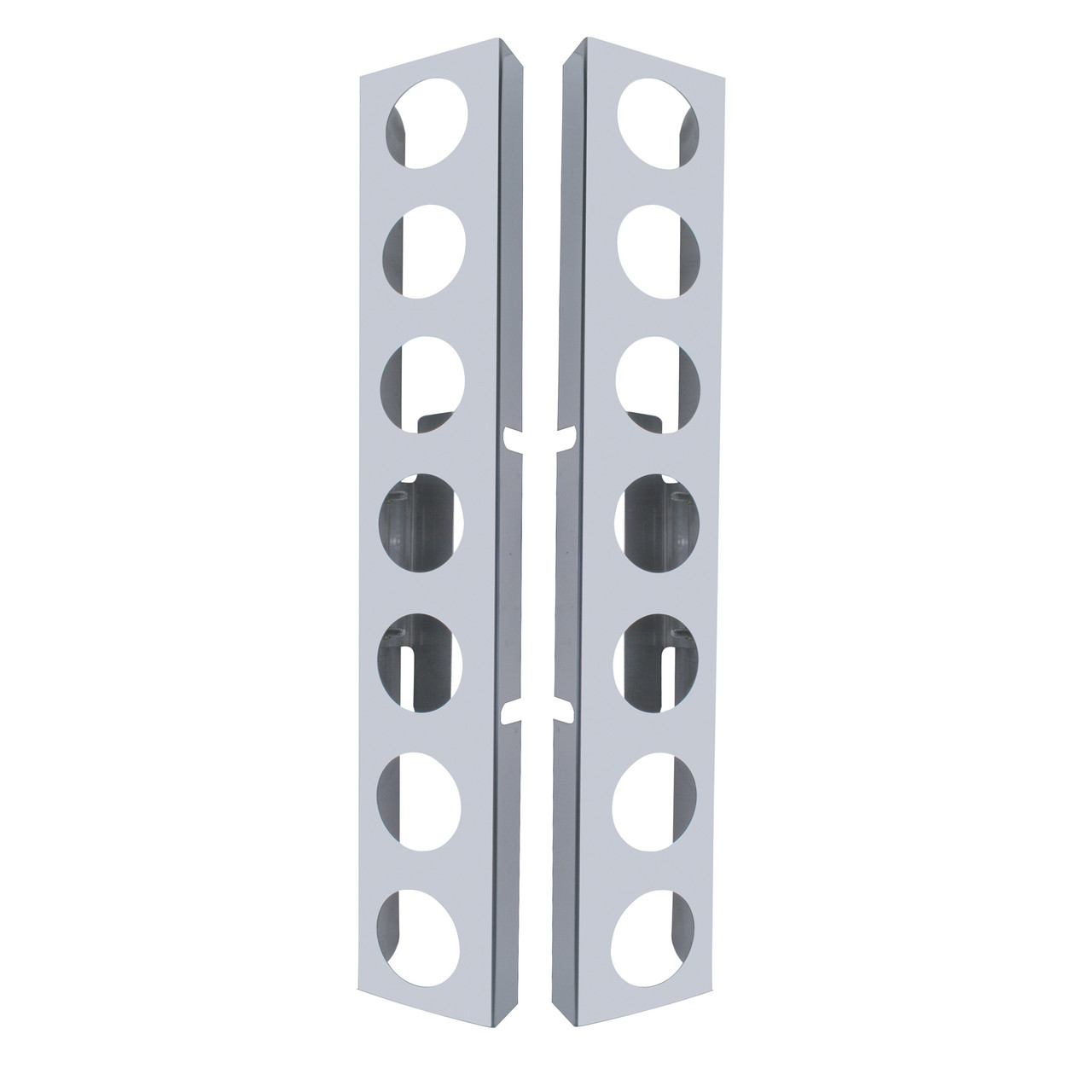 Kenworth Stainless Front Air Cleaner Bracket Only - 14 Light Cutouts-United Pacific-31465