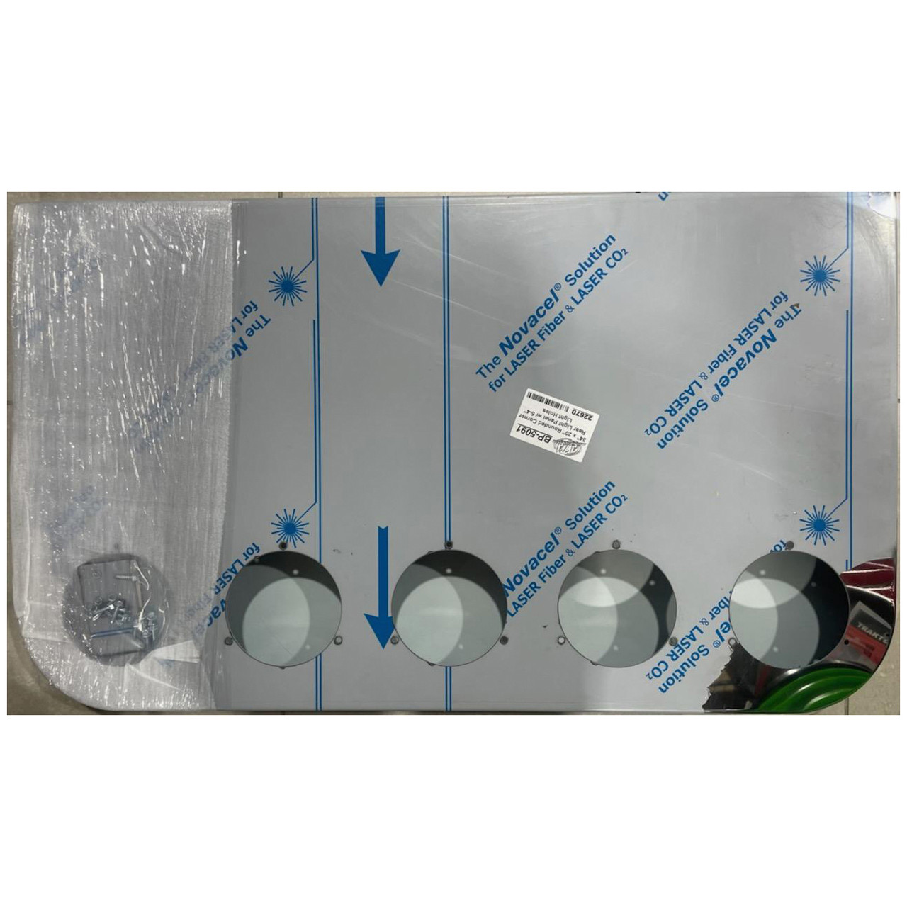 34x20 Rounded Corner Rear Light Panel with 5-4 Light Holes
