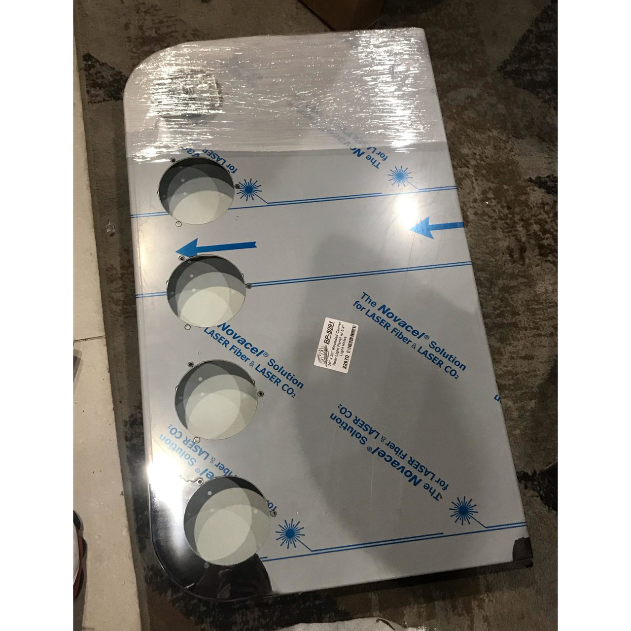 34x20 Rounded Corner Rear Light Panel with 5-4 Light Holes