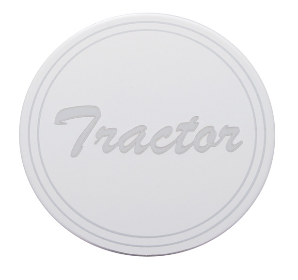 "Tractor" Stainless Air Valve Knob Plaque Only - Cursive Script-United Pacific-23364-1