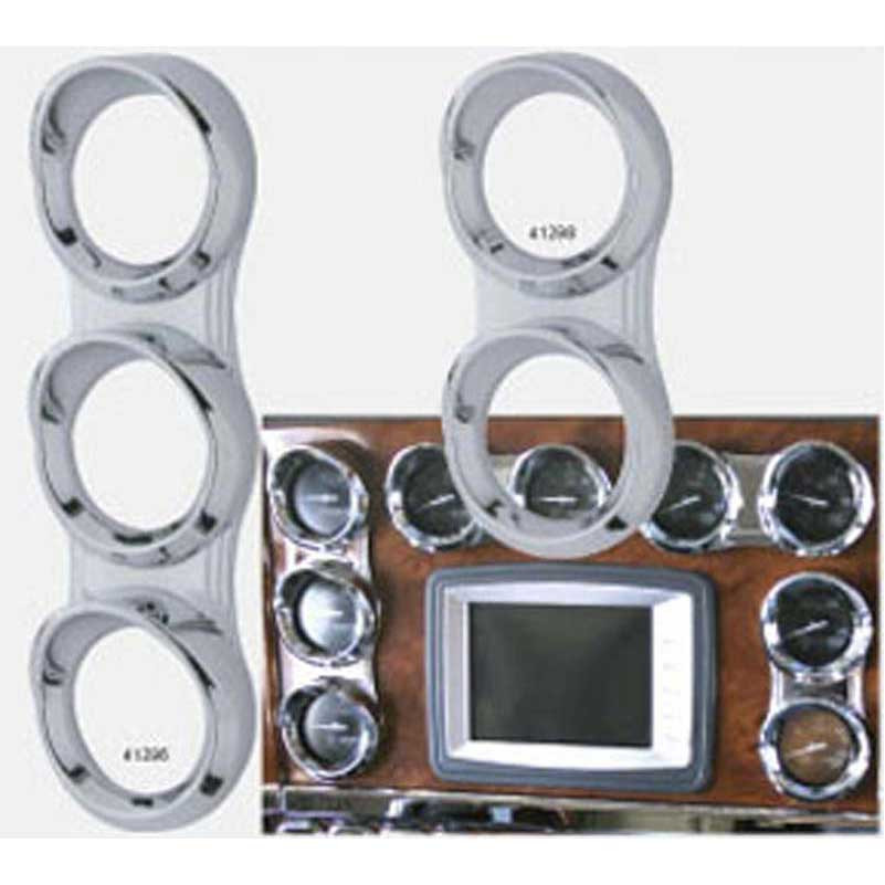 3 Gauge Cluster Cover W/ Visor For 2006+ Peterbilt - Vertical-United Pacific-41296