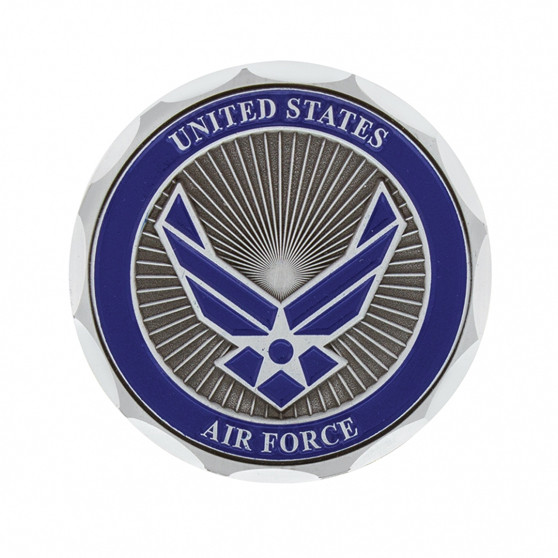 1 3/4" U.S. Military Adhesive Metal Medallion - Air Force-United Pacific-22974
