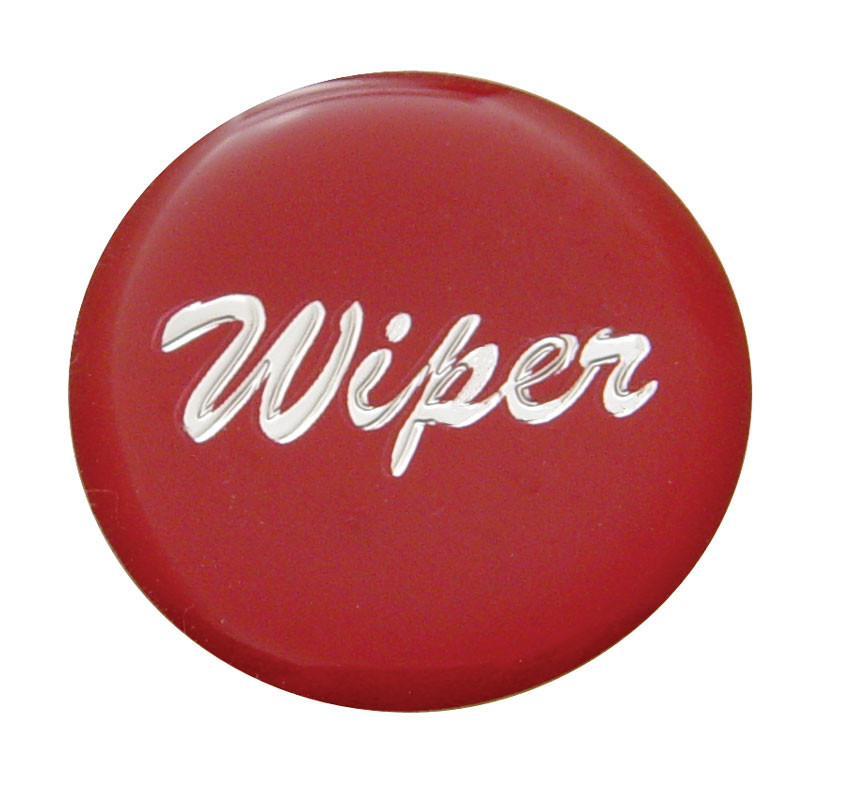 "Wiper" Glossy Dash Knob Sticker Only - Red