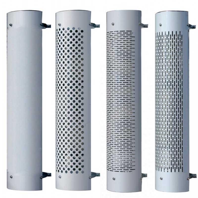 10" 270 Degree Stainless Exhaust Muffler shield - Vertical Slot