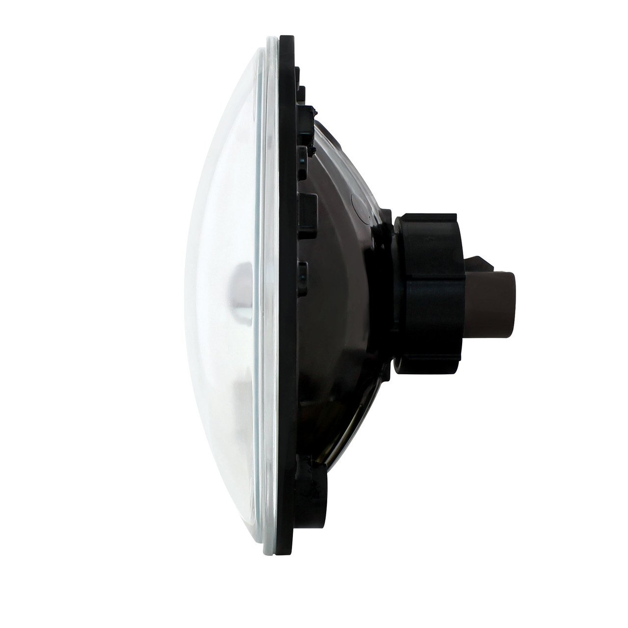 7" Crystal Headlight w/ White LED Halo Ring
