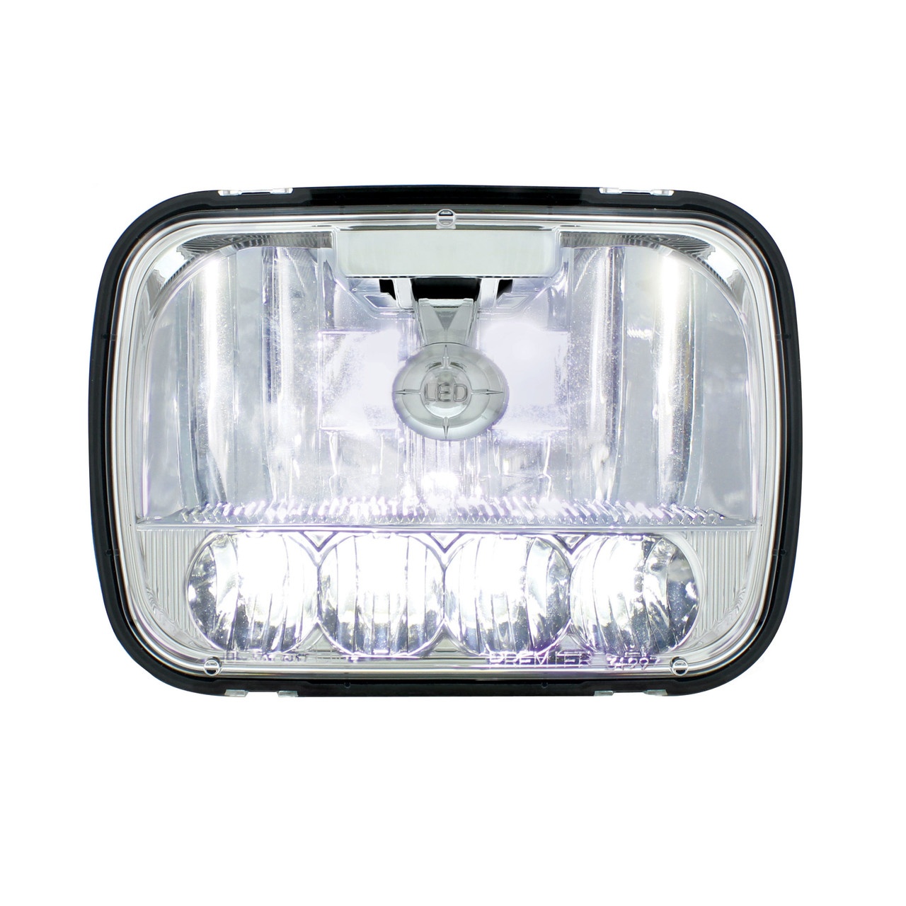 5 High Power LED 5" x 7" Crystal Headlight - High & Low Beam