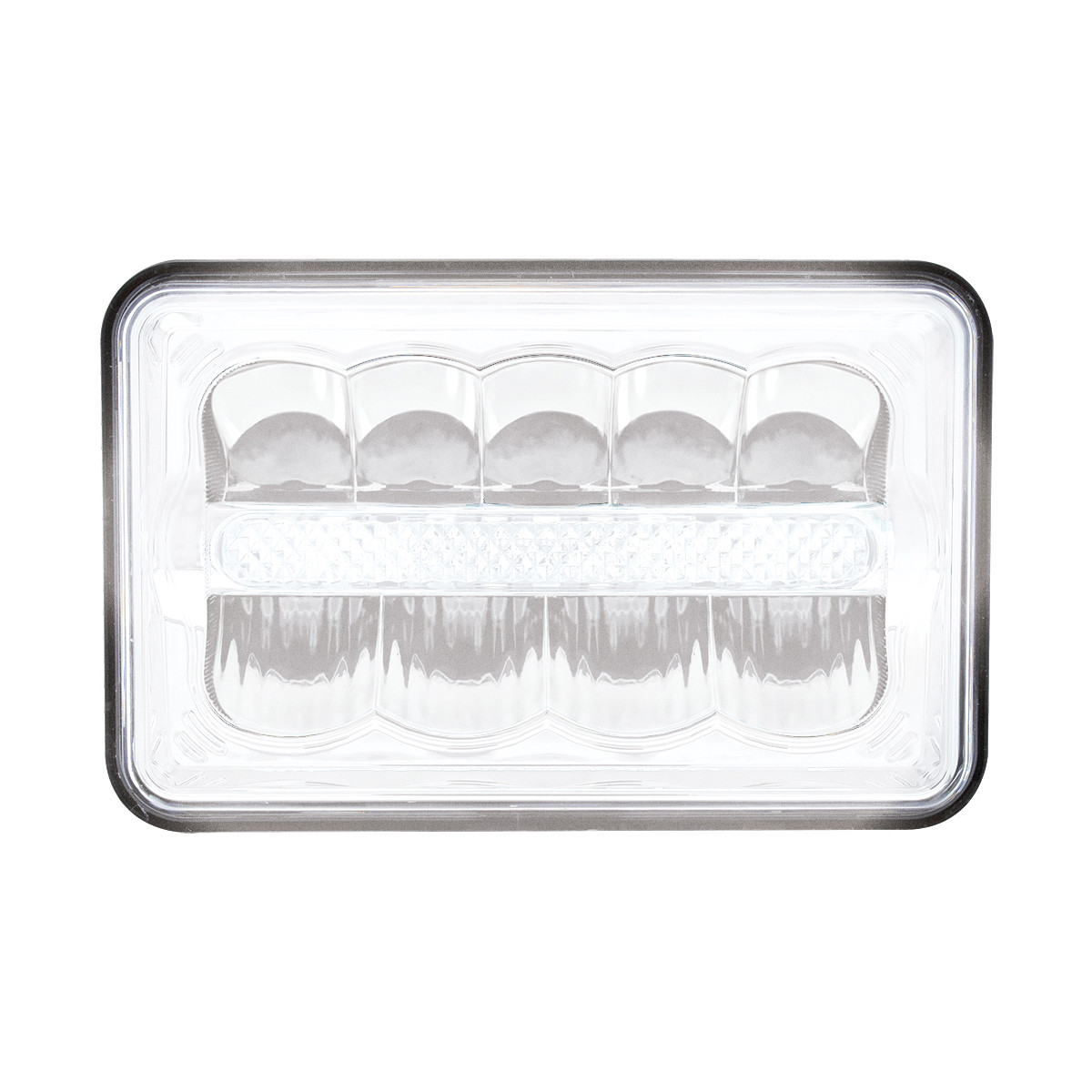 9 High Power LED 4" X 6" Rectangular Light With LED Light Bar