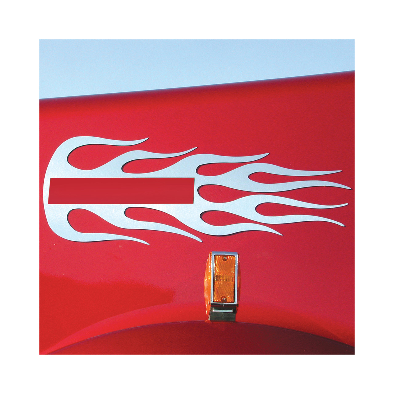 Stainless Hood Emblem Accent Flame For All Kenworth Models