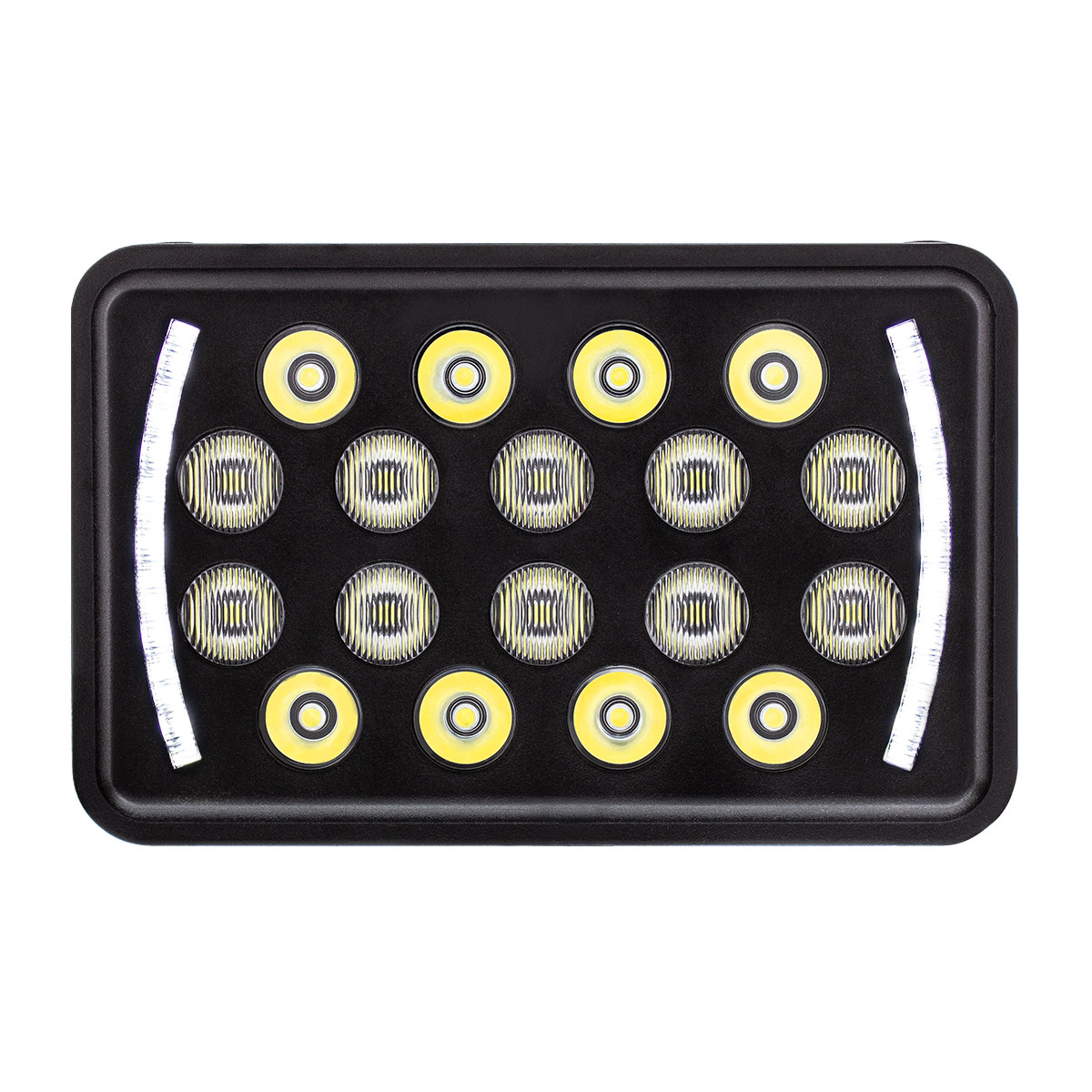 18 High Power 4"X 6" LED Rectangular Light With Position Light - Black