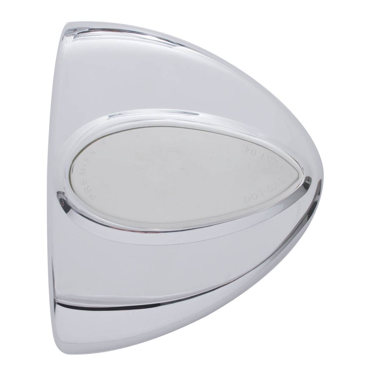 39 LED Teardrop Headlight Turn Signal Light Cover For Peterbilt - Amber LED/Chrome Lens