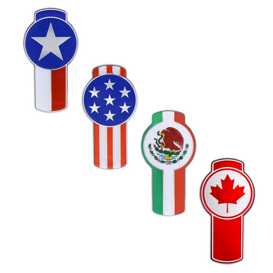 Chrome Die Cast Canada Flag Emblem