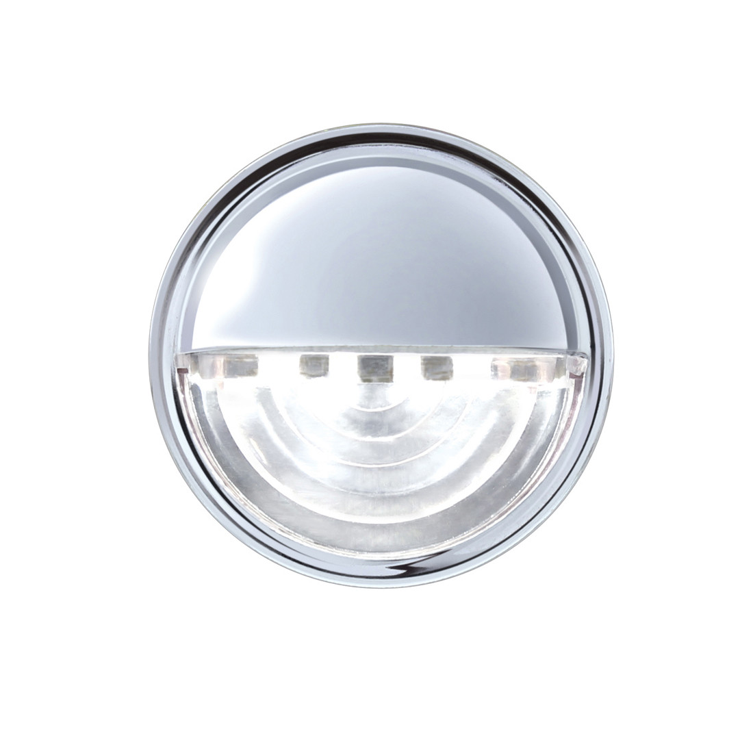 4 LED Round License Light - White LED