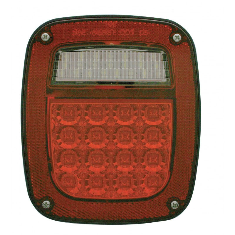 LED Reflector Universal Combination Tail Light w/License Light