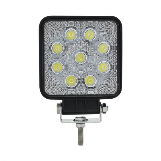 9 High Power LED 4-1/4" Square "Competition Series" Work Light - Flood