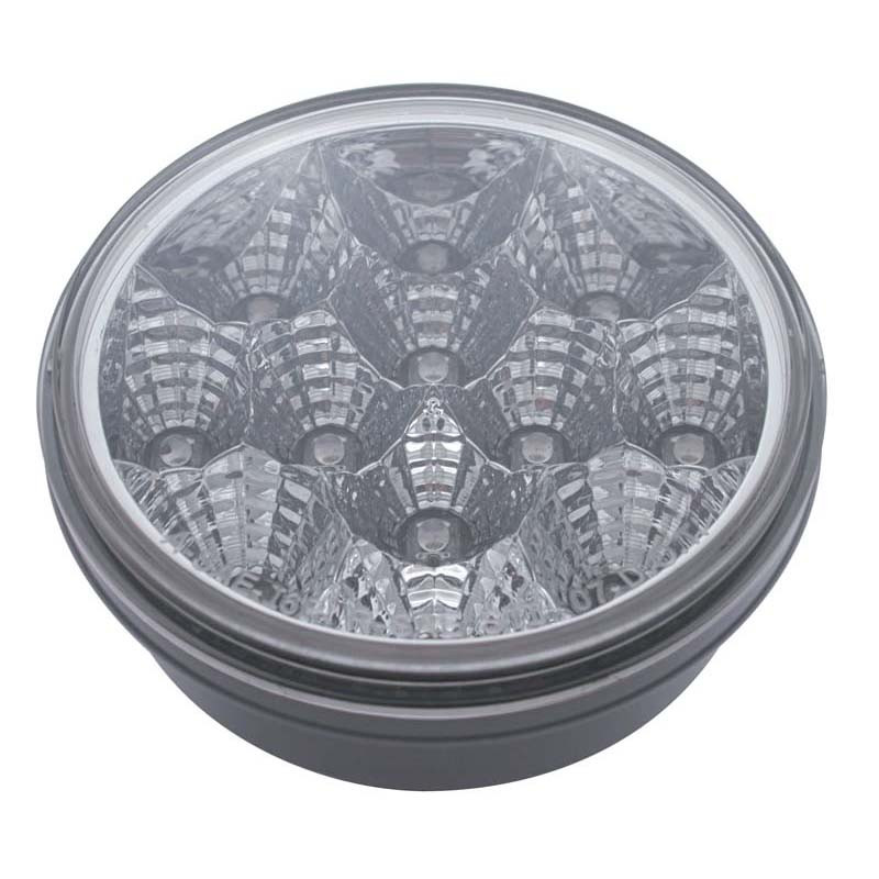 12 LED 4" Reflector Auxiliary/Utility Light - White LED/Clear Lens