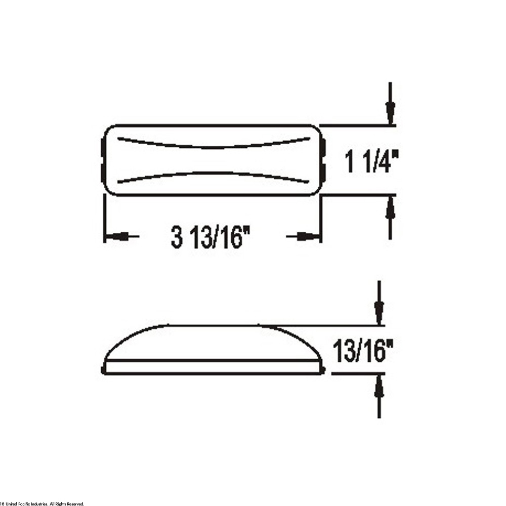 Incandescent Rectangular Fender Mount Utility Light - Clear Lens