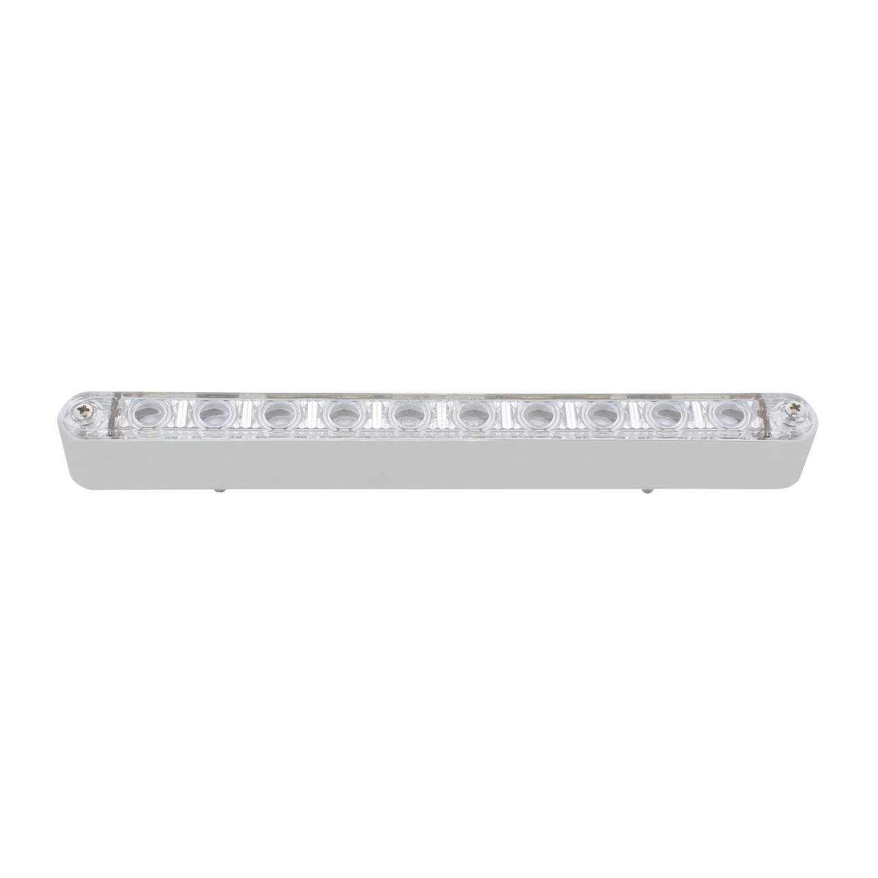 10 LED 9" Auxiliary Light Bar w/ Bezel - White LED/Clear Lens
