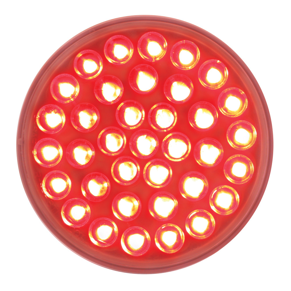 36 LED 4" Round Stop, Turn & Tail Light - Red/Clear Lens