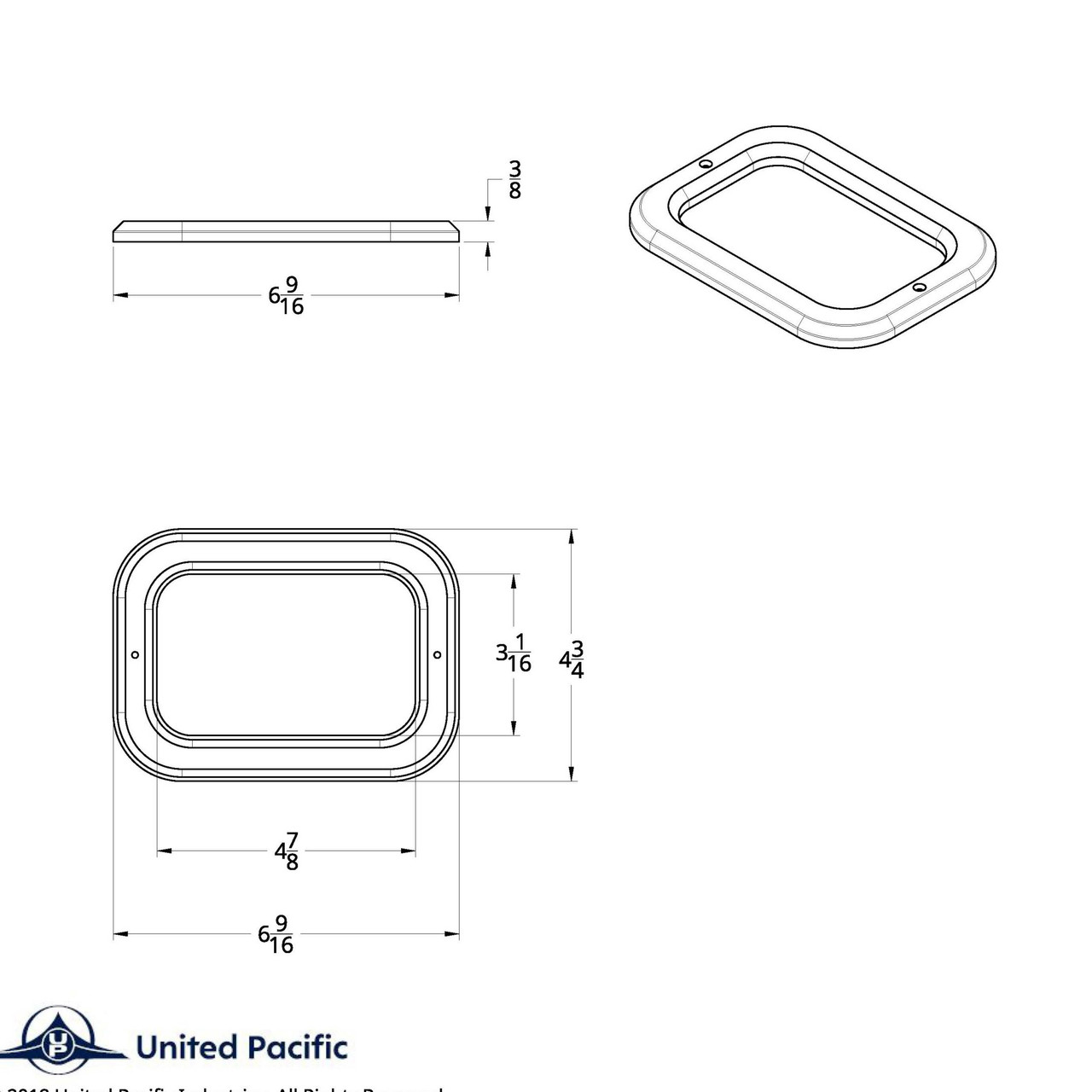 Chrome Rectangular Light Bezel