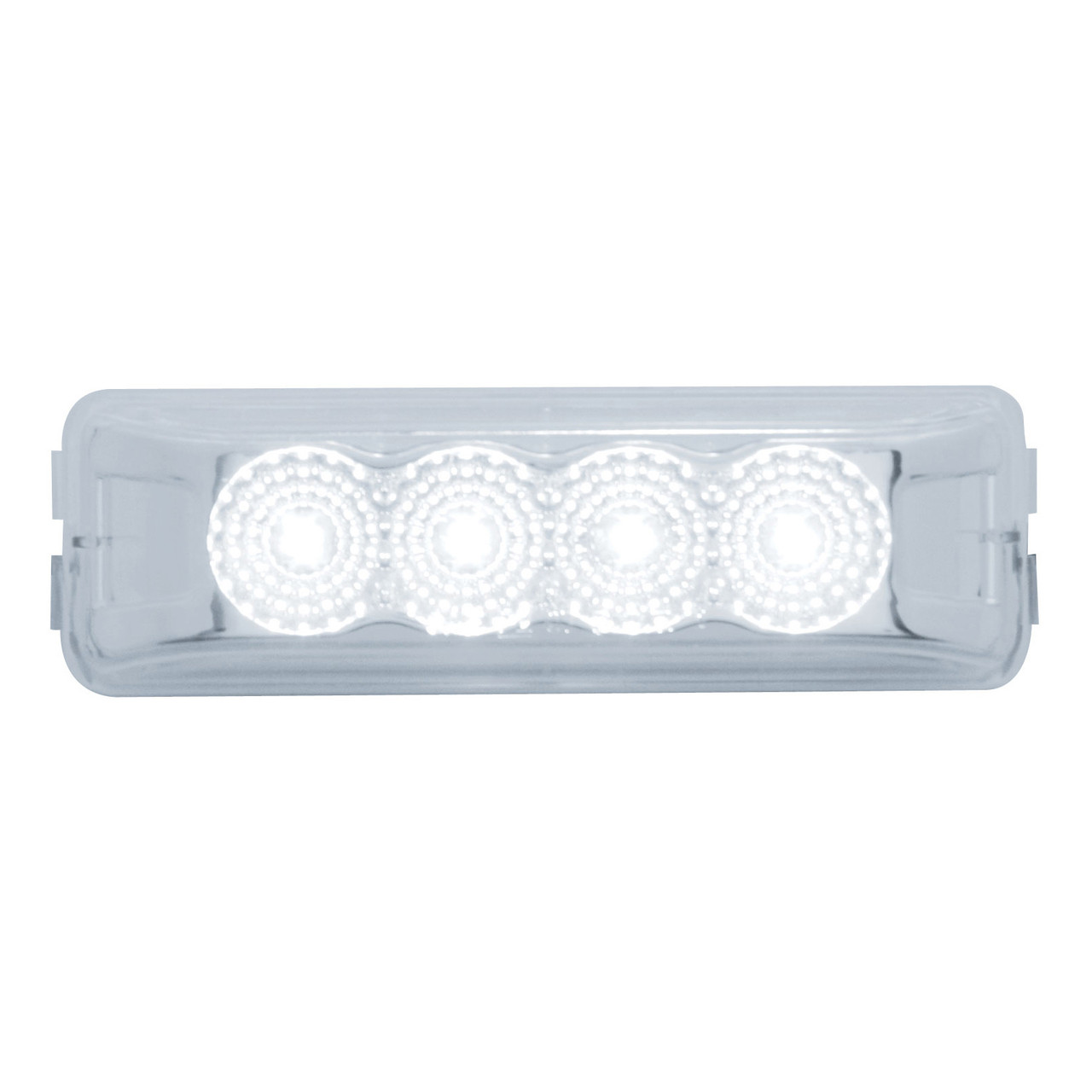 4 LED Reflector Auxiliary/Utility Light - White LED/Clear Lens United Pacific 39938