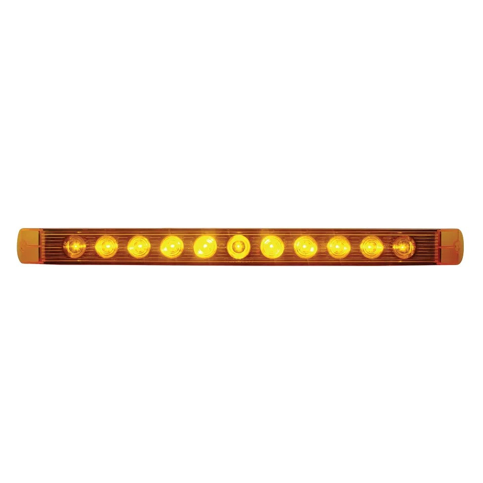 11 LED 17" Turn Signal Light Bar - Amber LED/Amber Lens