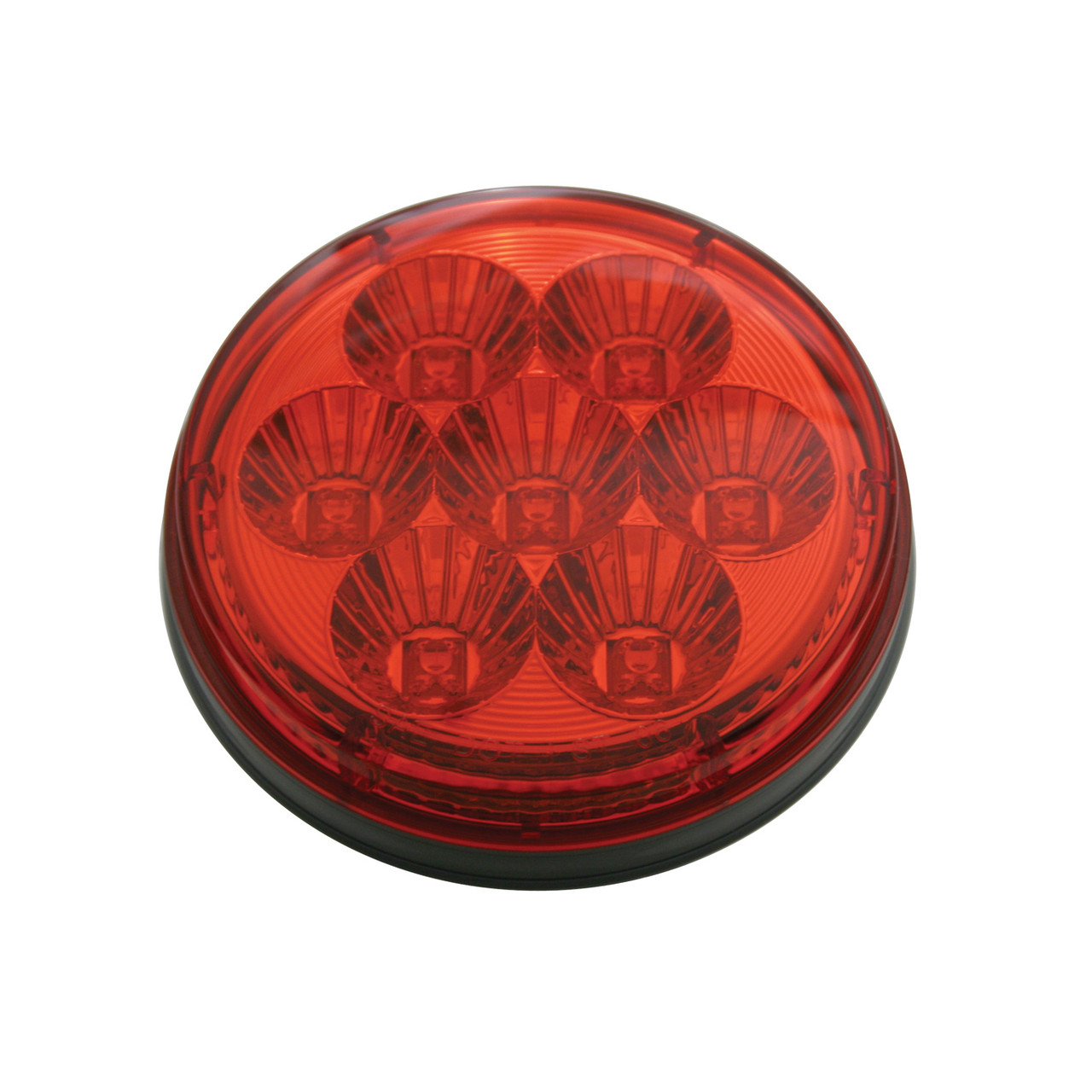 7 LED 4" Reflector Stop, Turn & Tail Light - Red LED/Red Lens (Bulk)