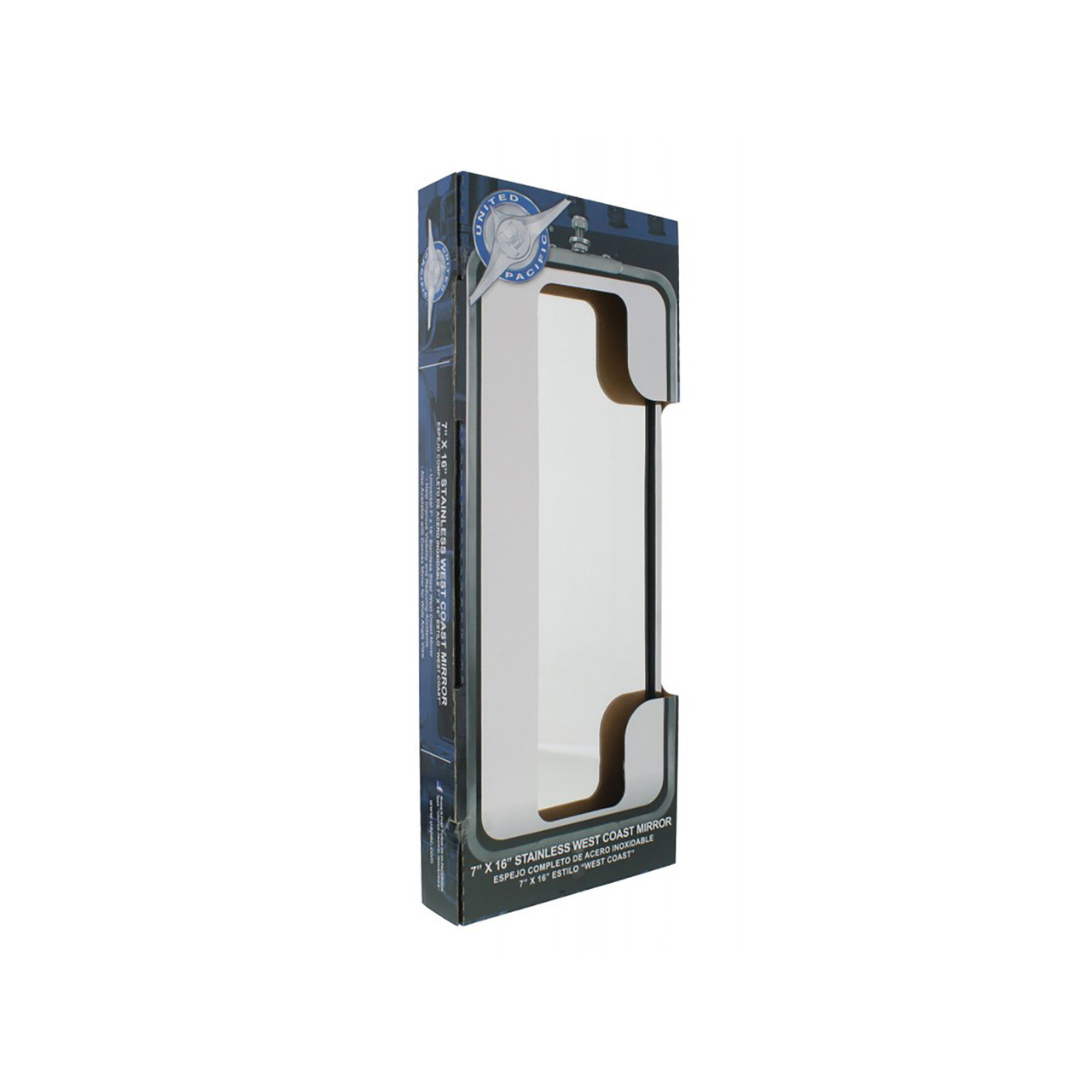 7" X 16" 18 LED Stainless Steel West Coast Mirror - Heated