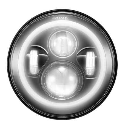 7 Universal Round Headlights (Chrome/Black)