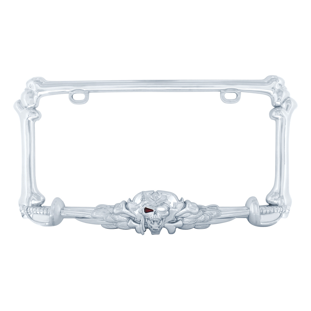 Chrome Pirate License Plate Frame