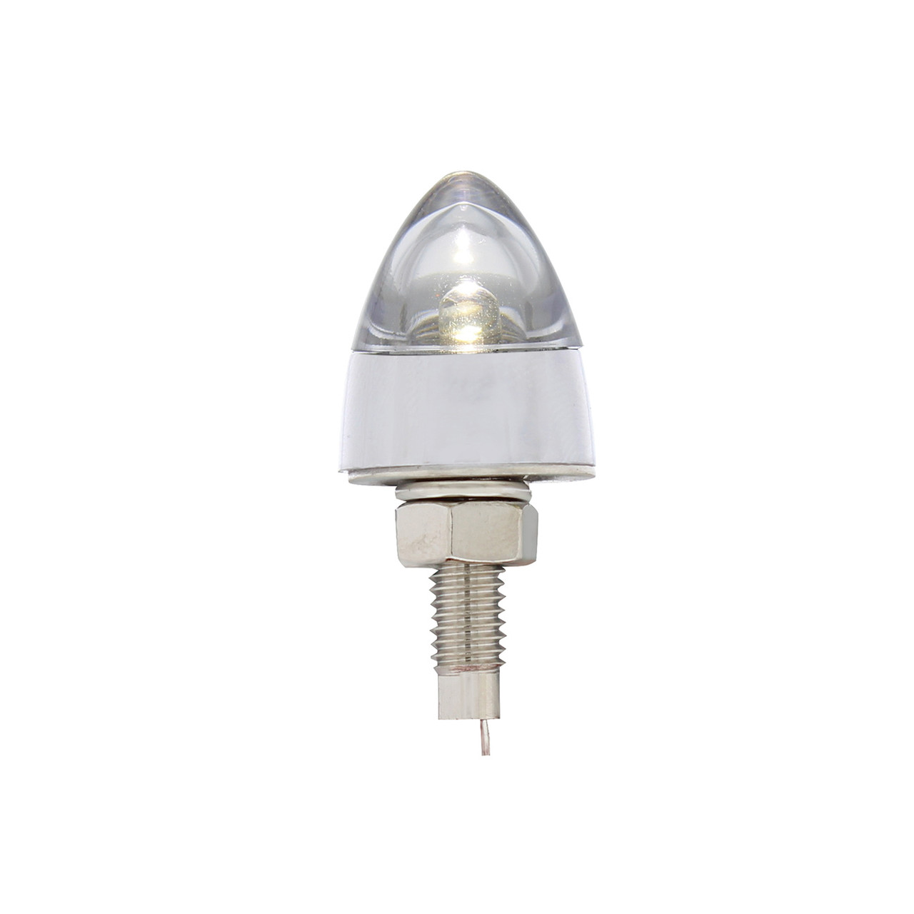 White LED Bullet License Plate Fastener (2 Pack)