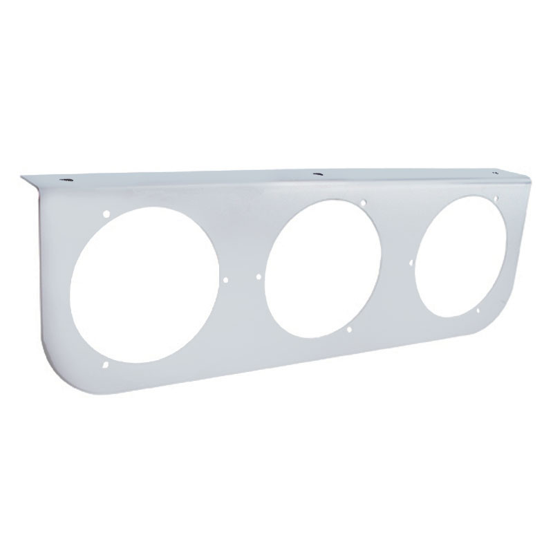 Stainless Light Bracket w/ Three 4" Light Cutouts