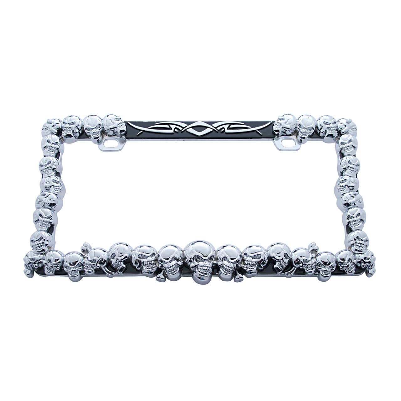 Chrome Skull License Plate Frame