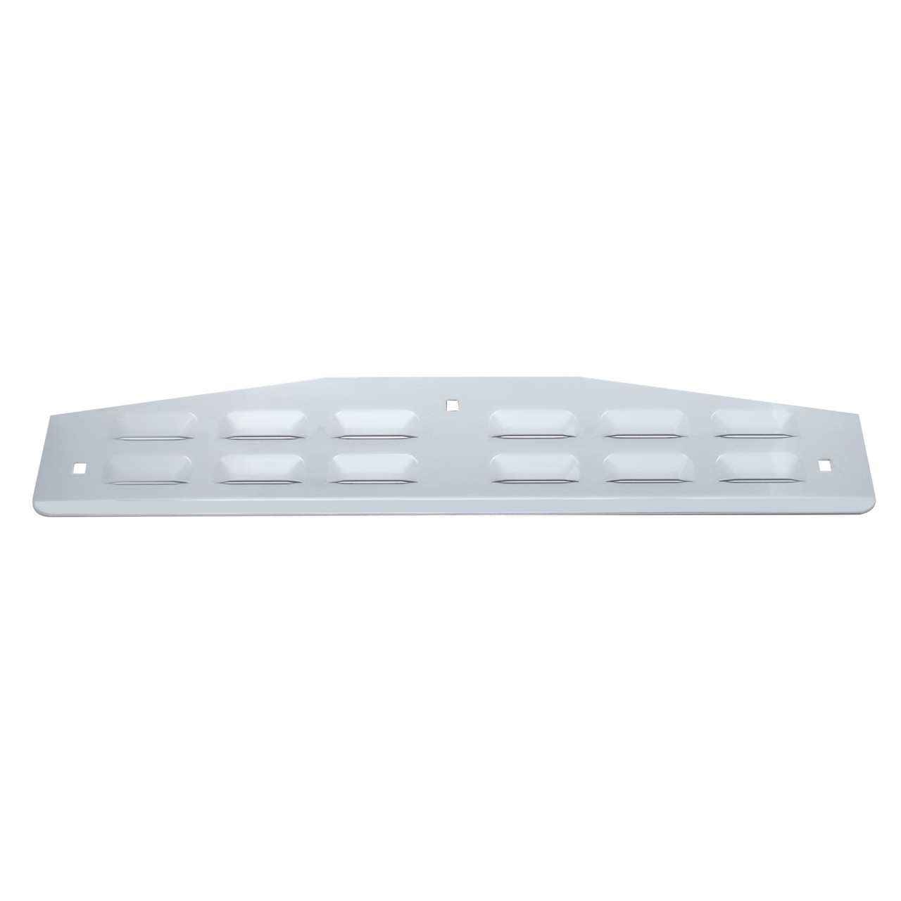 3" X 18" Chrome Louvered Bottom Mud Flap Plate - Bolt Thru