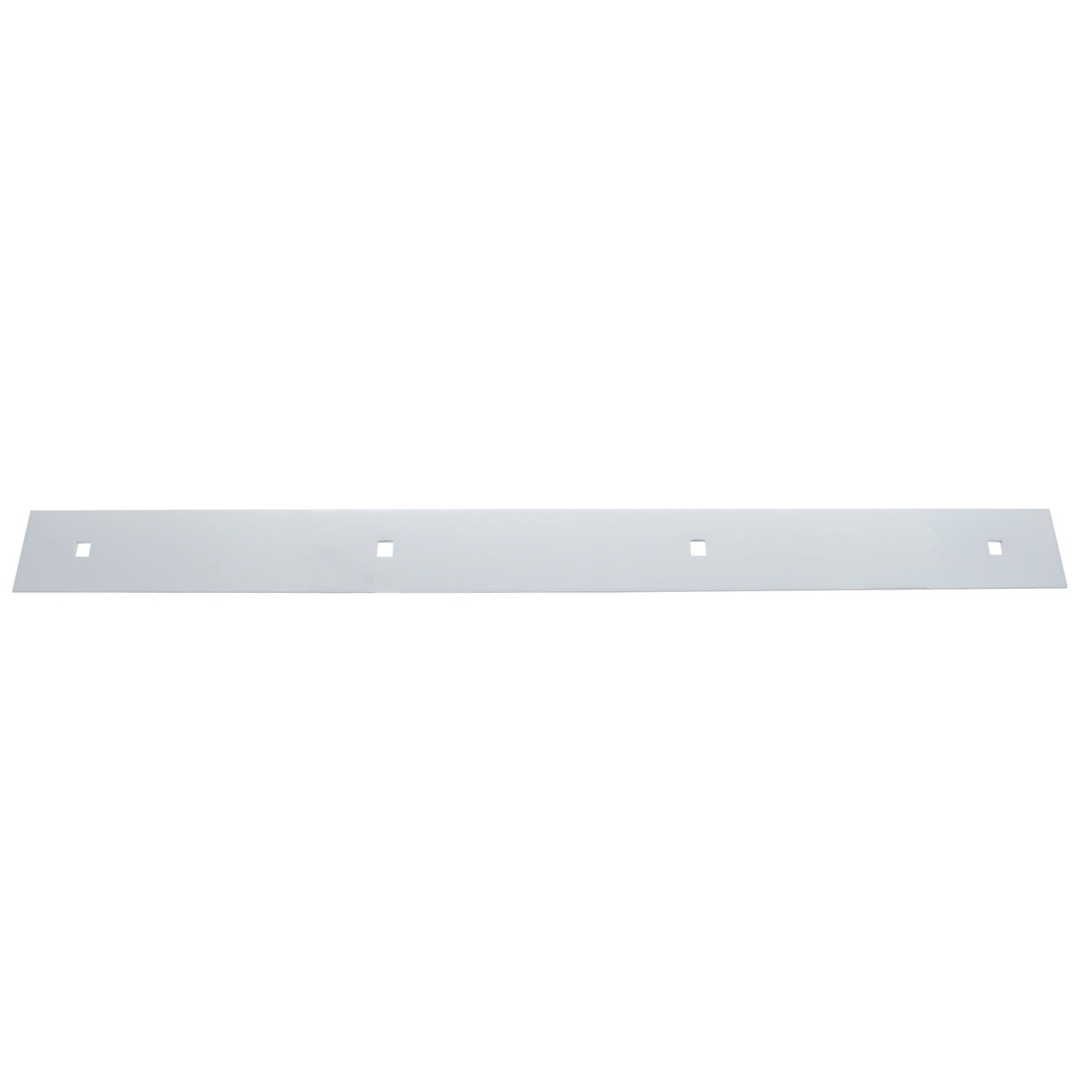 2" X 24" Chrome Top Mud Flap Plain Plate - Bolt Thru