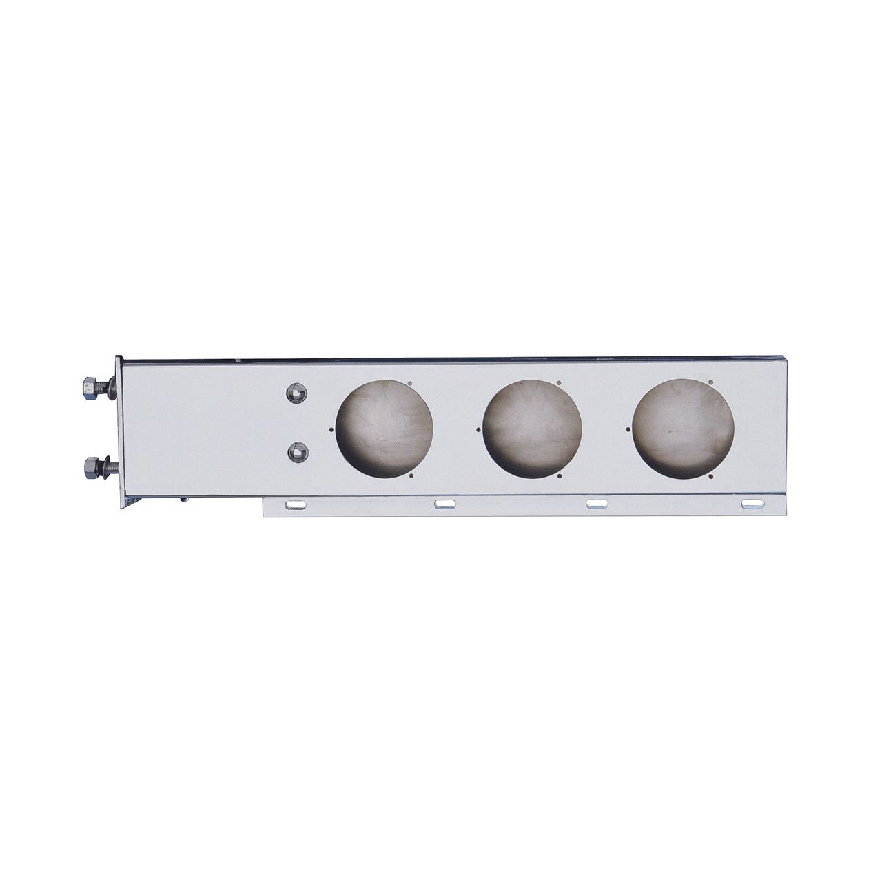 3-3/4" Bolt Pattern Stainless Spring Loaded Light Bar W/ Six 4" Light Cutouts