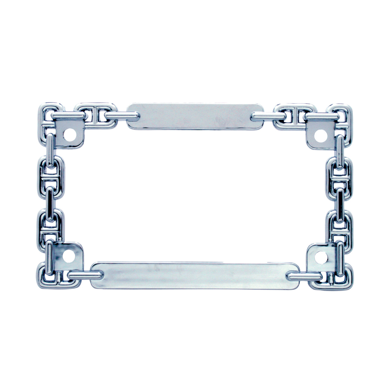 Chrome Chain Motorcycle License Plate Frame