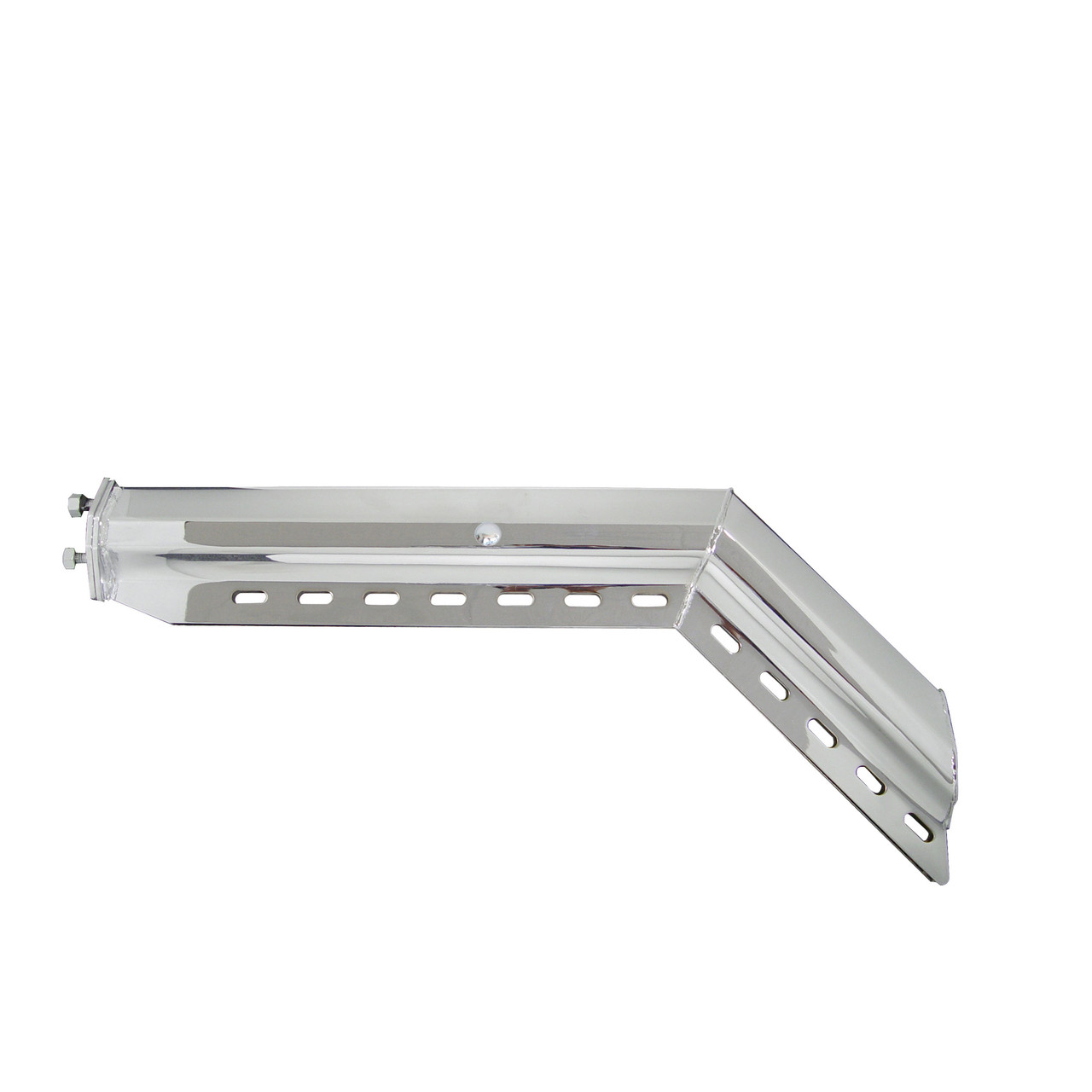 30" Chrome 45 Degree Angled Heavy Duty Mud Flap Hanger - 1 1/8" Bolt Pattern