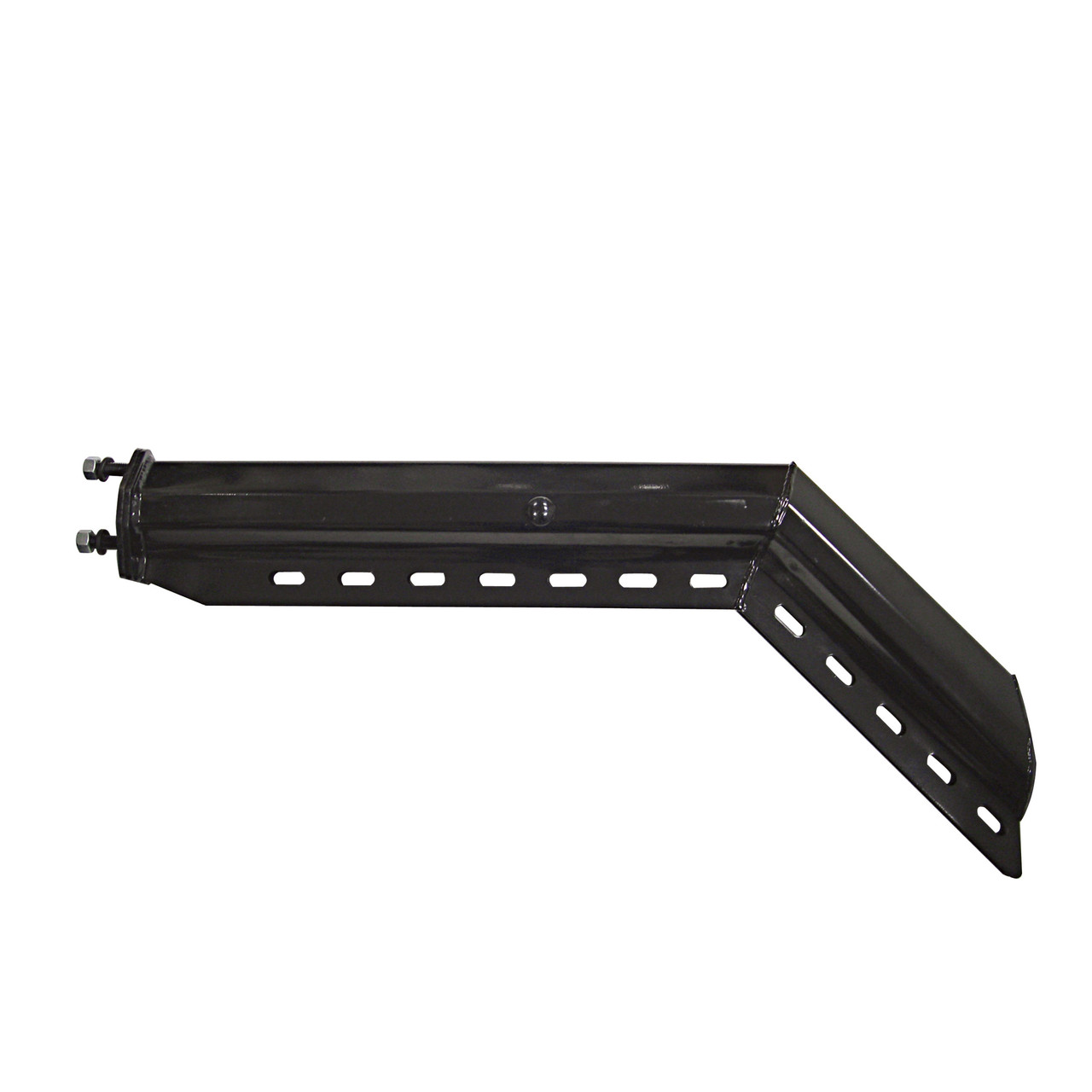 30" Black 45 Degree Angled Heavy Duty Mud Flap Hanger - 1 1/8" Bolt Pattern