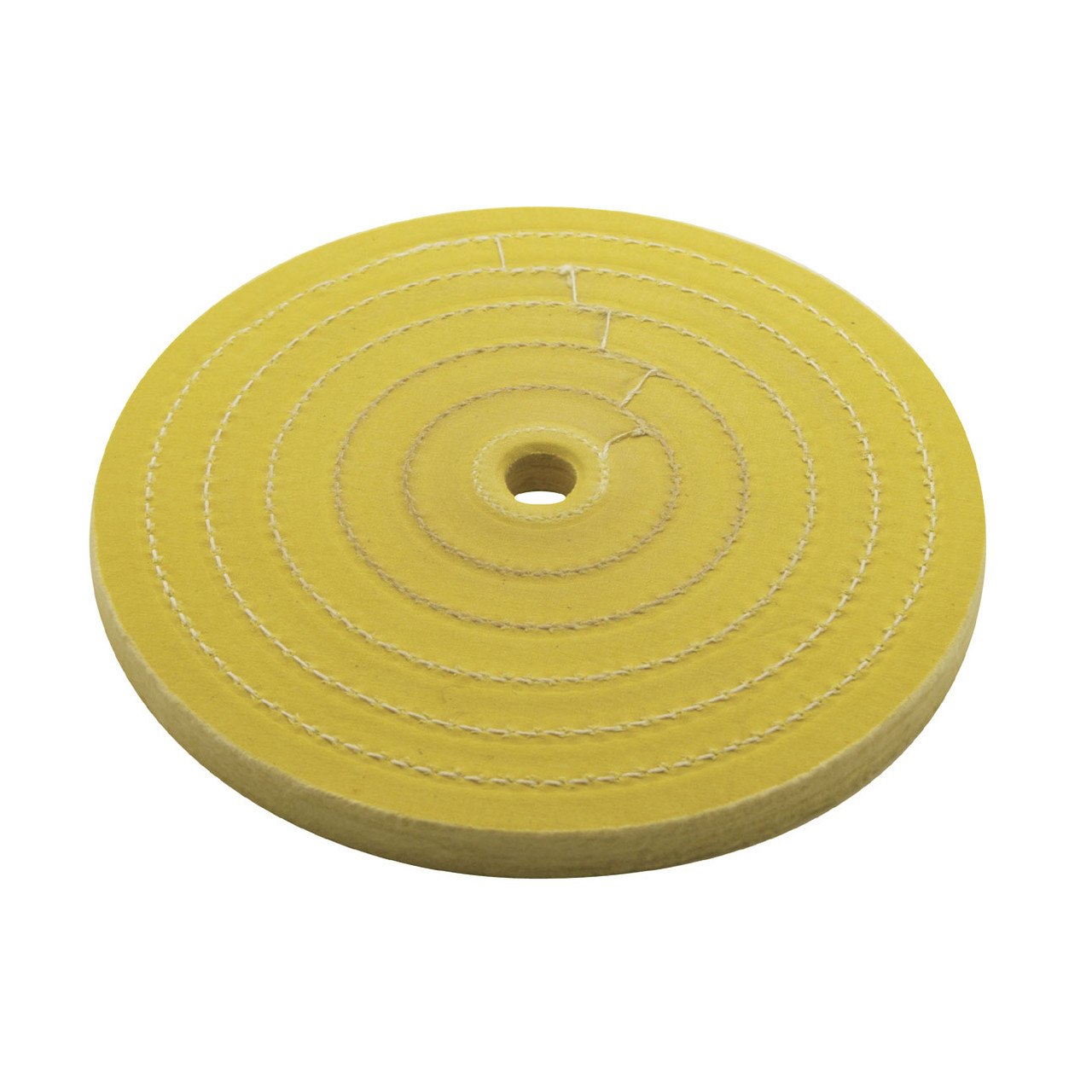 6" Yellow Treated Muslin Buff - 5/8" Arbor