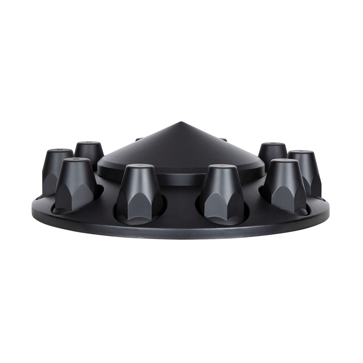 Matte Black Pointed Front Axle Cover With 33mm Thread-on Nut Cover