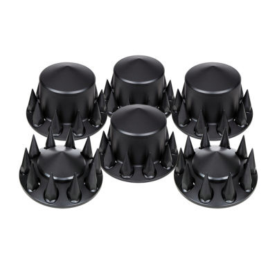 Matte Black Pointed Axle Cover Combo Kit With 33mm Spike Nut Covers & Nut Covers Tool