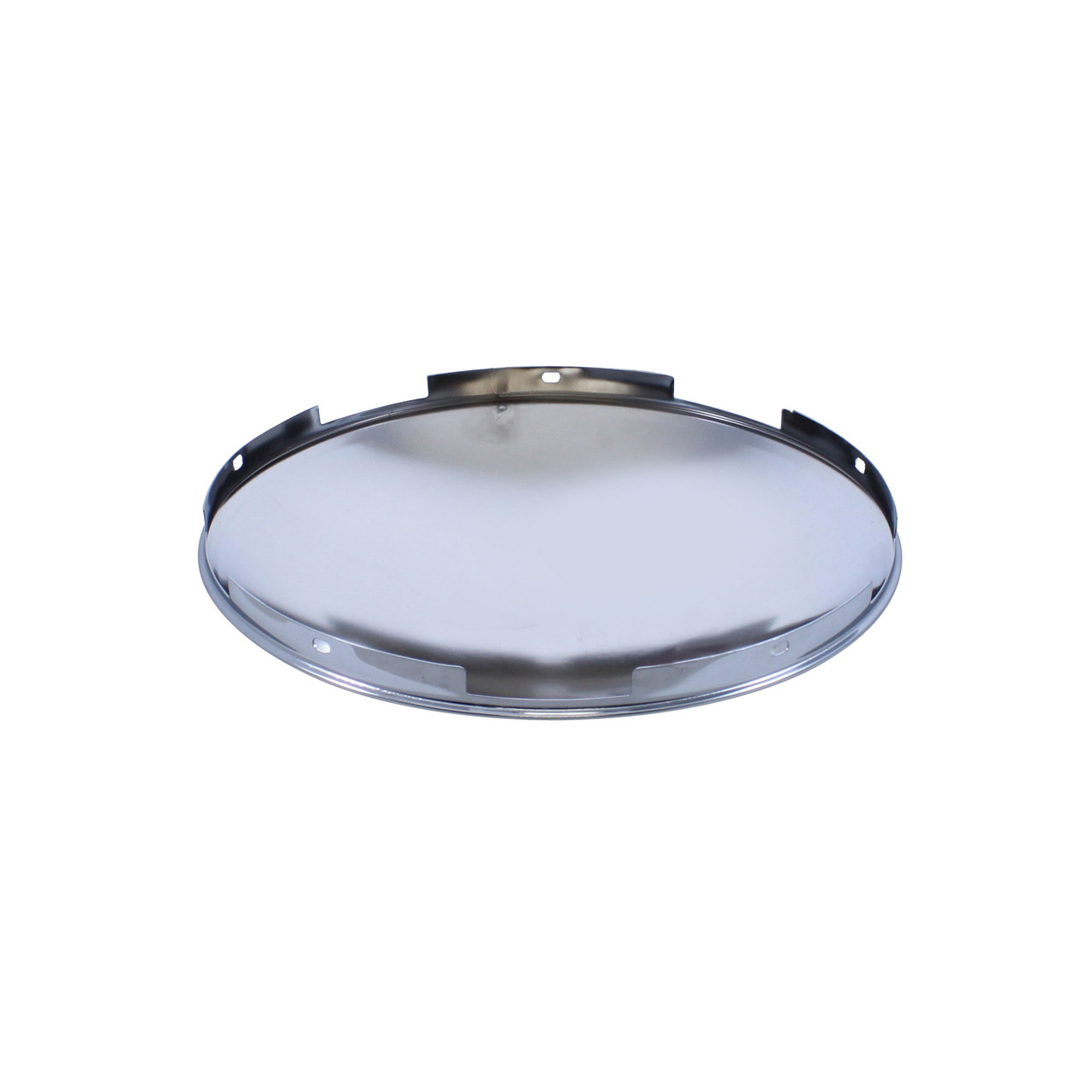5 Even Notched Chrome Dome Front Hub Cap - 7/16" Lip