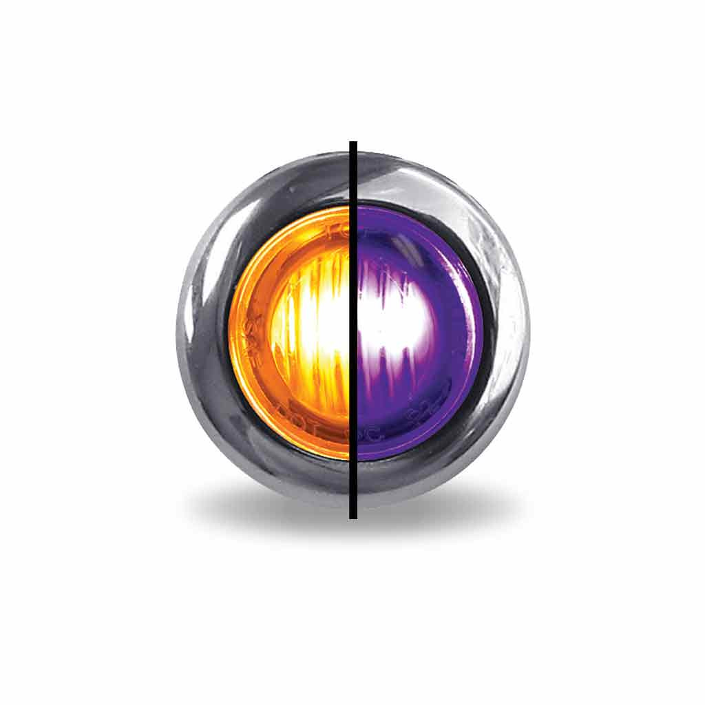 Mini Button Dual Revolution Amber/Purple LED